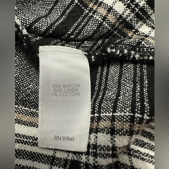 J. Jill Women's Short Sleeve Plaid Shirt Dress with Pockets Size Large Petite - Picture 9 of 10